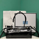 Prada Medium Leather Handbag 1BA426 Black